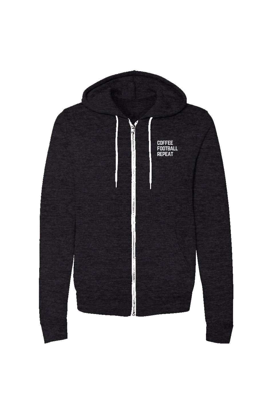 Coffee Football Repeat zip up hoodie